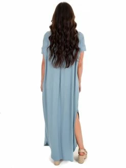 Apparel-Curvy Girl Curvy Wherever You Are V-Neck Maxi Dress