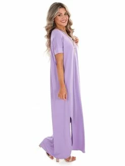 Apparel-Curvy Girl Curvy Wherever You Are V-Neck Maxi Dress