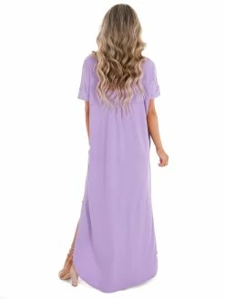 Apparel-Curvy Girl Curvy Wherever You Are V-Neck Maxi Dress