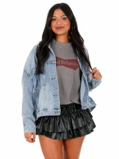 Coupon ๐ Veveret Outerwear La La Land Oversized Denim Jacket ๐ฏ 12 Veveret Outerwear La La Land Oversized Denim Jacket