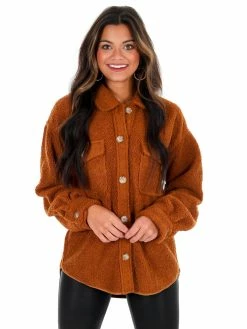 Wishlist Only Choice Teddy Bear Shacket Tops