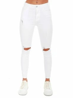 Cello Do Your Thing White High Rise Skinny Jeans
