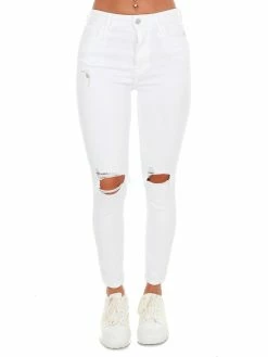 Cello Do Your Thing White High Rise Skinny Jeans