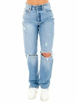 Cello Bottoms Be My Girl Light Super High Rise Dad Jean