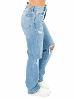 Cello Bottoms Be My Girl Light Super High Rise Dad Jean