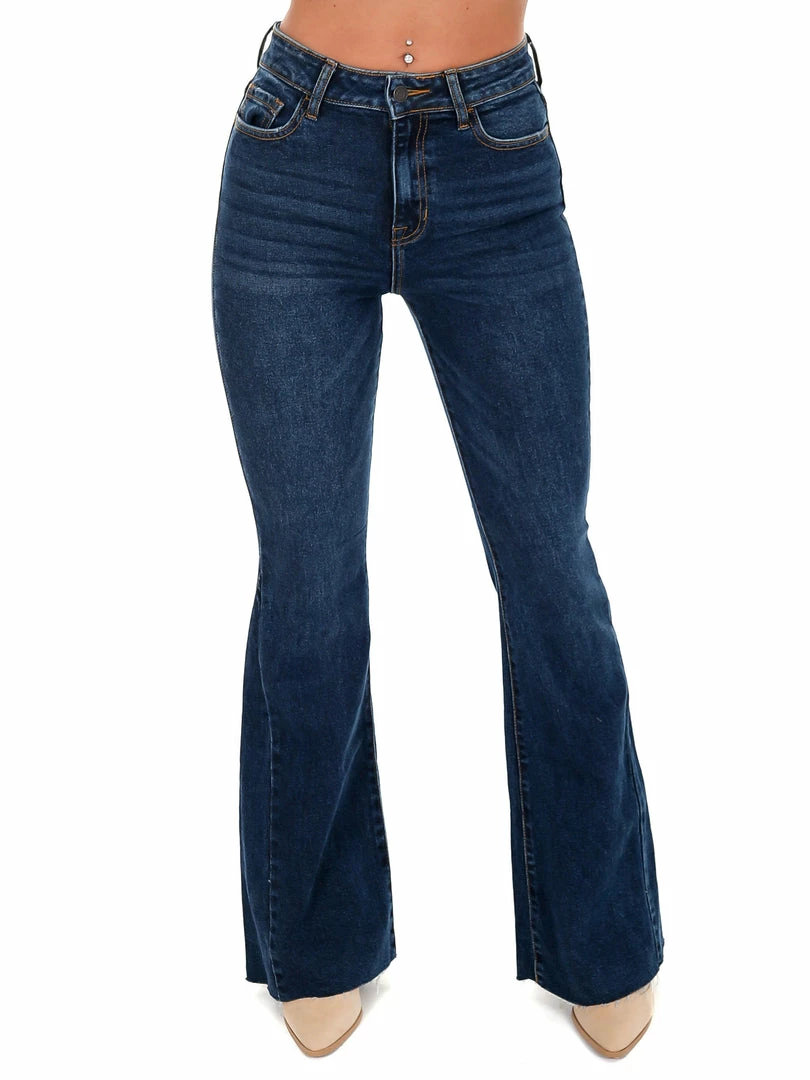 Buy ๐ฏ Cello Bottoms Second Round Dark High Rise Flare ๐ Jeans ๐ 1 Cello Bottoms Second Round Dark High Rise Flare Jeans