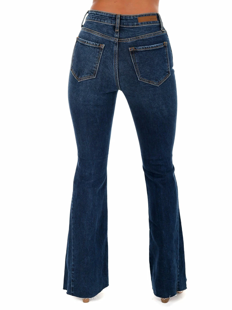 Buy ๐ฏ Cello Bottoms Second Round Dark High Rise Flare ๐ Jeans ๐ 4 Cello Bottoms Second Round Dark High Rise Flare Jeans