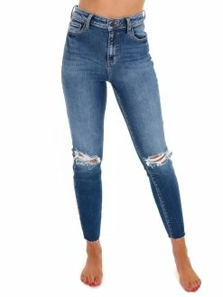 Cello Bottoms Run The World Dark High Rise Skinny Jean