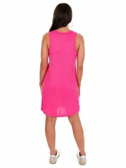 Z Supply The Party Pink Rib Hacci Vagabond Dress