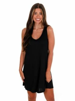 Hot Sale π₯ Z Supply The Black Rib Hacci Vagabond π Dress π 10 Z Supply The Black Rib Hacci Vagabond Dress