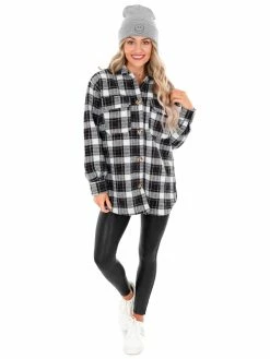 Z Supply White Flannel Tucker Jacket