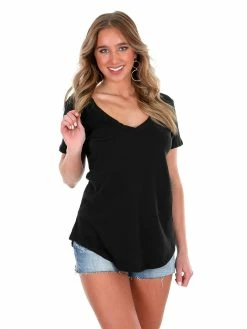 Flash Sale π Z Supply Black Cotton Slub Pocket Tee Sale π 12 Z Supply Black Cotton Slub Pocket Tee Sale