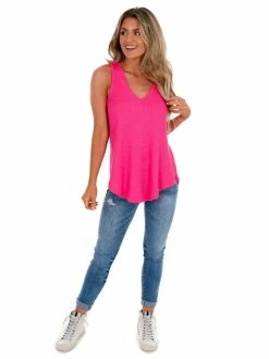 Z Supply The Party Pink Rib Hacci Vagabond