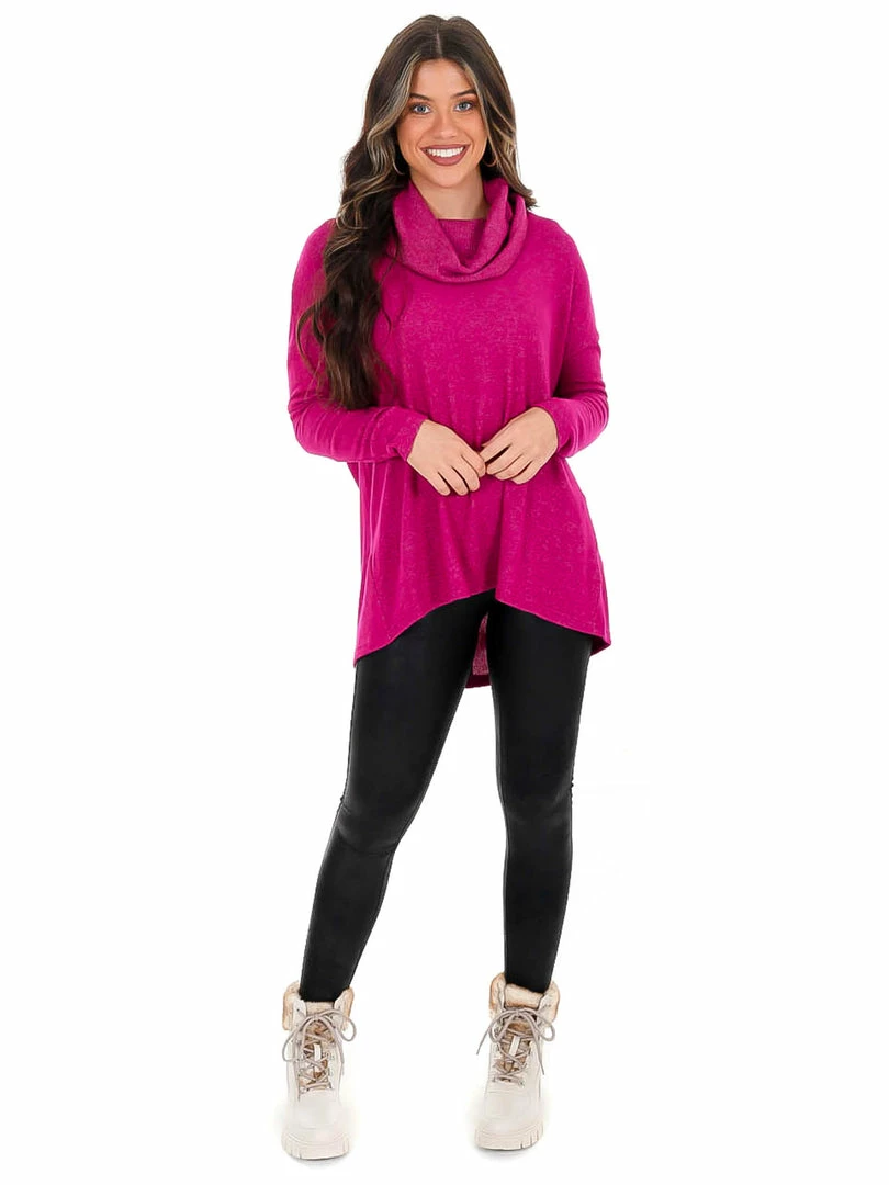 Best Sale โ๏ธ Sale Z Supply Jewel Pink Marled Cowl Neck Top ๐ 4 Sale Z Supply Jewel Pink Marled Cowl Neck Top