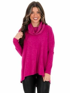 Best Sale โ๏ธ Sale Z Supply Jewel Pink Marled Cowl Neck Top ๐ 11 Sale Z Supply Jewel Pink Marled Cowl Neck Top