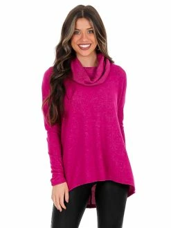 Best Sale โ๏ธ Sale Z Supply Jewel Pink Marled Cowl Neck Top ๐ 13 Sale Z Supply Jewel Pink Marled Cowl Neck Top