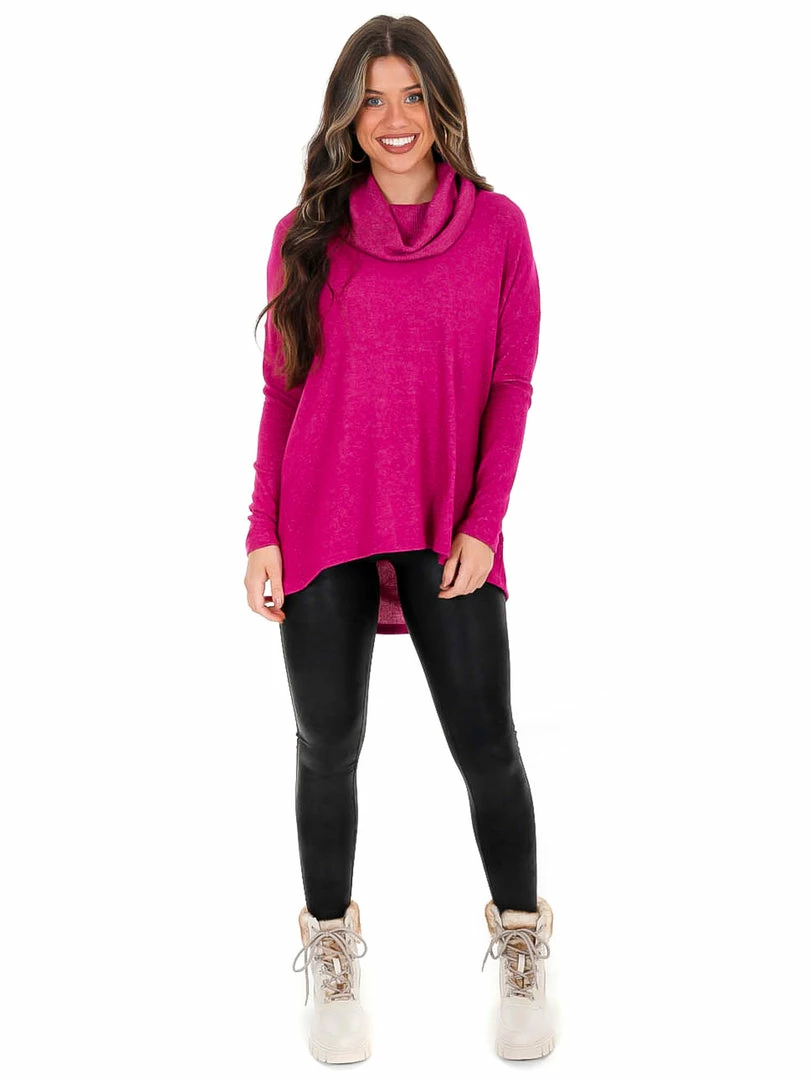 Best Sale โ๏ธ Sale Z Supply Jewel Pink Marled Cowl Neck Top ๐ 7 Sale Z Supply Jewel Pink Marled Cowl Neck Top