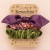 Accessories Natural Life Pink Velvet Floral Scrunchies