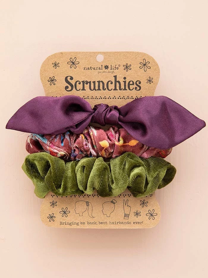 Budget β¨ Accessories Natural Life Pink Velvet Floral Scrunchies π 1 Accessories Natural Life Pink Velvet Floral Scrunchies
